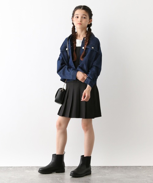 GLOBAL WORK(グローバルワーク)の「ショートデニムGジャン/115807(デニムジャケット・キッズ・ブラック/ネイビー・130cm/140cm/150cm/160cm)」の7枚目の写真