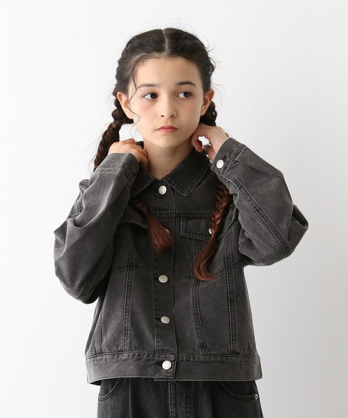 GLOBAL WORK(グローバルワーク)の「ショートデニムGジャン/115807(デニムジャケット・キッズ・ブラック/ネイビー・130cm/140cm/150cm/160cm)」の21枚目の写真