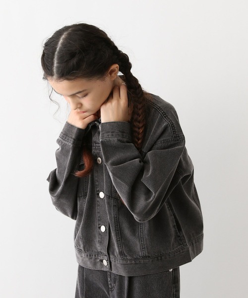 GLOBAL WORK(グローバルワーク)の「ショートデニムGジャン/115807(デニムジャケット・キッズ・ブラック/ネイビー・130cm/140cm/150cm/160cm)」の20枚目の写真