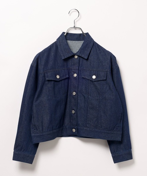 GLOBAL WORK(グローバルワーク)の「ショートデニムGジャン/115807(デニムジャケット・キッズ・ブラック/ネイビー・130cm/140cm/150cm/160cm)」の19枚目の写真