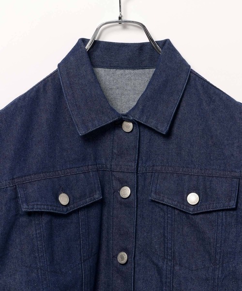 GLOBAL WORK(グローバルワーク)の「ショートデニムGジャン/115807(デニムジャケット・キッズ・ブラック/ネイビー・130cm/140cm/150cm/160cm)」の18枚目の写真