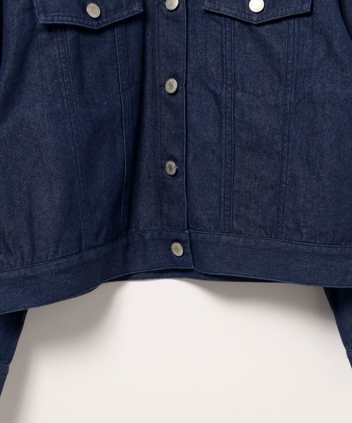 GLOBAL WORK(グローバルワーク)の「ショートデニムGジャン/115807(デニムジャケット・キッズ・ブラック/ネイビー・130cm/140cm/150cm/160cm)」の15枚目の写真