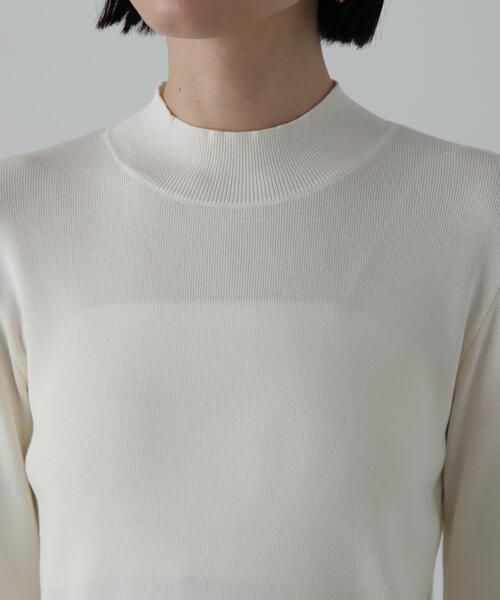 N.(N. Natural Beauty Basic)(エヌエヌナチュラルビューティーベーシック)の「総針ボトルネック長袖ニット(ニット/セーター・レディース・ブラウン/オレンジ/ブラック/オフホワイト・MEDIUM)」の22枚目の写真