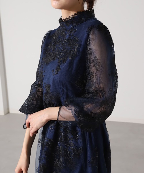 袖あり。ボレロ・ネックレス要らずな『結婚式ワンピ』（ワンピース）｜HUG.U（ハグユー） 6,798円