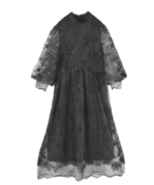 セール】袖あり。ボレロ・ネックレス要らずな『結婚式ワンピ