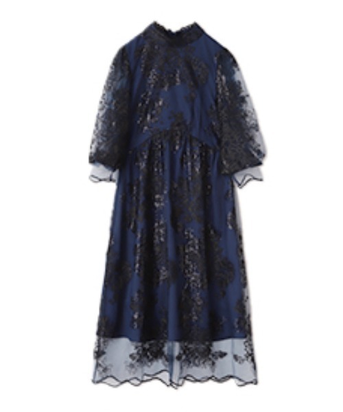 HUG.U（ハグユー）の「袖あり。ボレロ・ネックレス要らずな『結婚式ワンピ』（ワンピース・レディース・ネイビー/ラベンダー/ライトベージュ/ブラック・M/L/XL）」の11枚目の写真