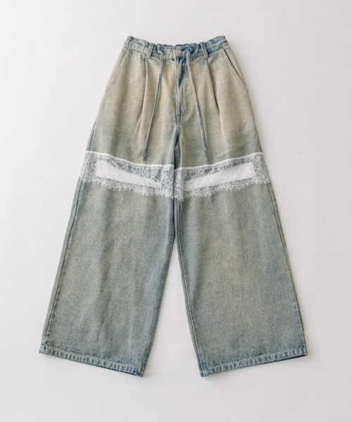 OLIVE des OLIVE(オリーブデオリーブ)の「レース切替デニムパンツ(デニムパンツ・レディース・ブルー/サックスブルー/ブラック・SMALL/MEDIUM)」の21枚目の写真