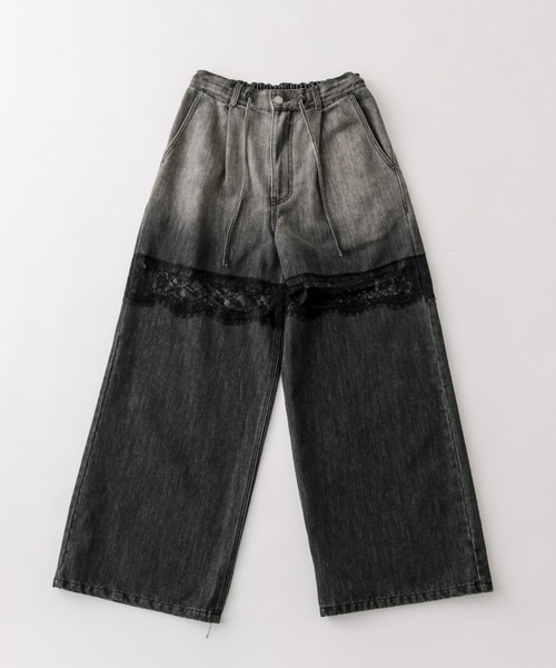 OLIVE des OLIVE(オリーブデオリーブ)の「レース切替デニムパンツ(デニムパンツ・レディース・ブルー/サックスブルー/ブラック・SMALL/MEDIUM)」の22枚目の写真