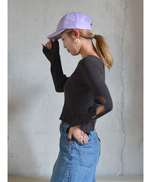 Ungrid（アングリッド）の「エンブロイダリーロゴキャップ（キャップ・レディース・オフホワイト/レッド/ネイビー/パープル・FREE）」の16枚目の写真