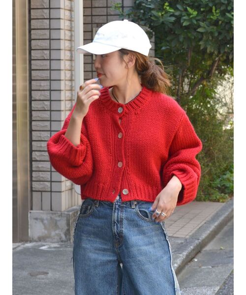 Ungrid（アングリッド）の「エンブロイダリーロゴキャップ（キャップ・レディース・オフホワイト/レッド/ネイビー/パープル・FREE）」の20枚目の写真