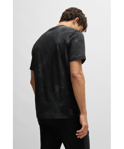 BOSS(ボス)の「デコラティブ リフレクタープリント コットンブレンド Tシャツ(Tシャツ/カットソー・メンズ・ホワイト/ブラック・M/XL/S/L/XXL/XXXL)」の8枚目の写真