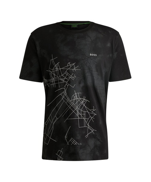 BOSS(ボス)の「デコラティブ リフレクタープリント コットンブレンド Tシャツ(Tシャツ/カットソー・メンズ・ホワイト/ブラック・M/XL/S/L/XXL/XXXL)」の10枚目の写真