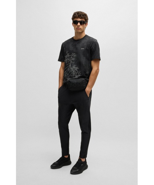 BOSS(ボス)の「デコラティブ リフレクタープリント コットンブレンド Tシャツ(Tシャツ/カットソー・メンズ・ホワイト/ブラック・M/XL/S/L/XXL/XXXL)」の9枚目の写真