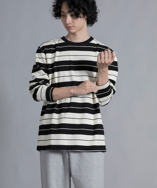 aimoha(アイモハ)の「aimoha men Striped Serenity Crewneck Sweater(スウェット・メンズ・ブルー/ブラック/グリーン・MEDIUM/LARGE/X-LARGE/XX-LARGE/XXX-LARGE)」の8枚目の写真