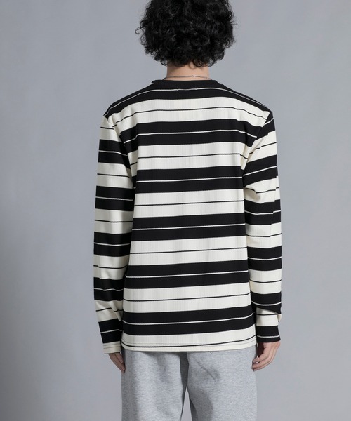 aimoha(アイモハ)の「aimoha men Striped Serenity Crewneck Sweater(スウェット・メンズ・ブルー/ブラック/グリーン・MEDIUM/LARGE/X-LARGE/XX-LARGE/XXX-LARGE)」の9枚目の写真