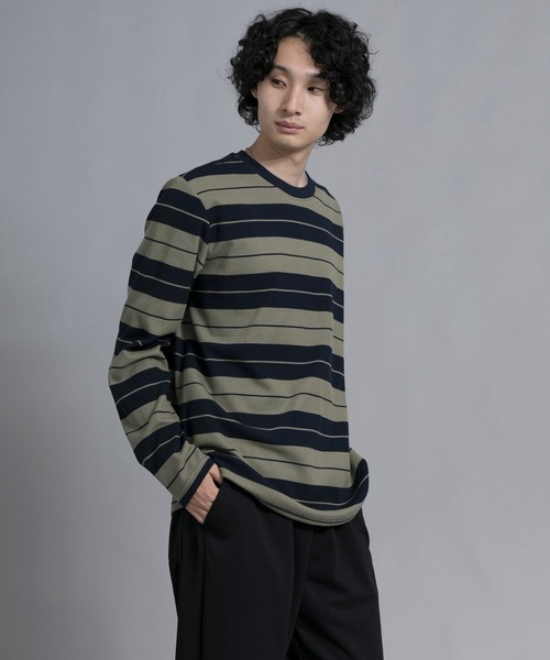 aimoha(アイモハ)の「aimoha men Striped Serenity Crewneck Sweater(スウェット・メンズ・ブルー/ブラック/グリーン・MEDIUM/LARGE/X-LARGE/XX-LARGE/XXX-LARGE)」の17枚目の写真