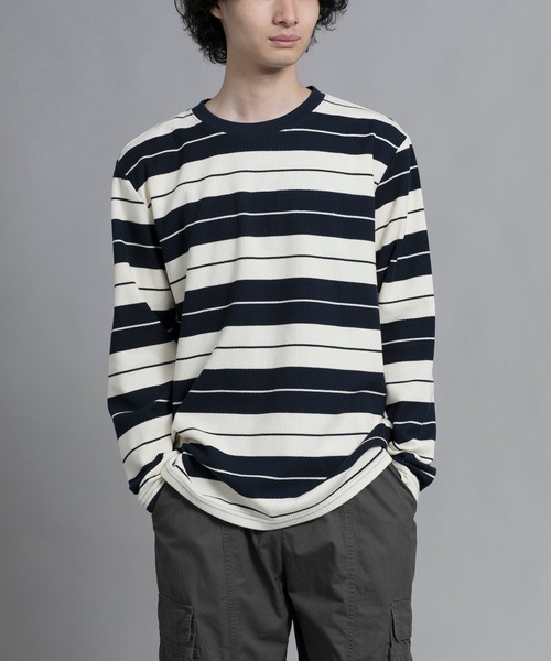 aimoha(アイモハ)の「aimoha men Striped Serenity Crewneck Sweater(スウェット・メンズ・ブルー/ブラック/グリーン・MEDIUM/LARGE/X-LARGE/XX-LARGE/XXX-LARGE)」の21枚目の写真