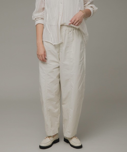 URBAN RESEARCH Sonny Label（アーバンリサーチサニーレーベル）の「コットンワッシャーワイドイージーパンツ（その他パンツ・レディース・ブラック/ネイビー/ホワイト系その他・FREE）」の2枚目の写真