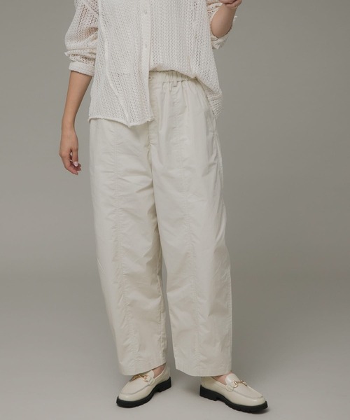 URBAN RESEARCH Sonny Label（アーバンリサーチサニーレーベル）の「コットンワッシャーワイドイージーパンツ（その他パンツ・レディース・ブラック/ネイビー/ホワイト系その他・FREE）」の4枚目の写真