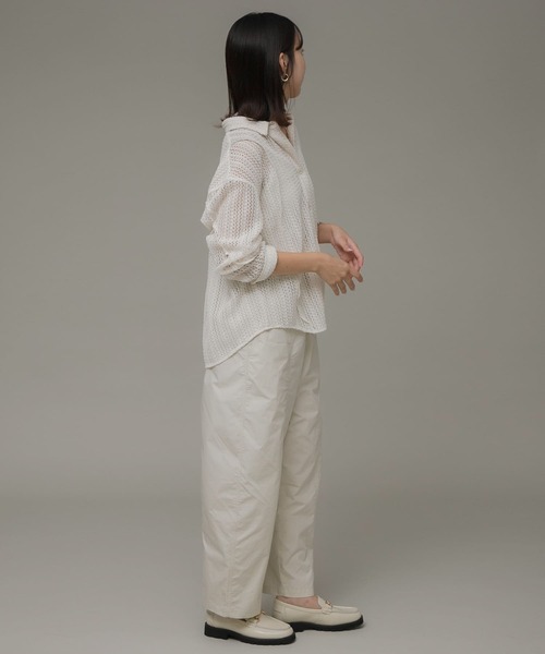 URBAN RESEARCH Sonny Label（アーバンリサーチサニーレーベル）の「コットンワッシャーワイドイージーパンツ（その他パンツ・レディース・ブラック/ネイビー/ホワイト系その他・FREE）」の10枚目の写真