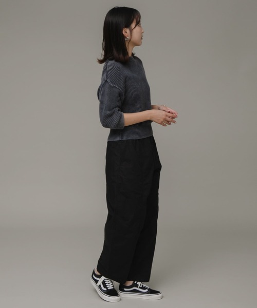 URBAN RESEARCH Sonny Label（アーバンリサーチサニーレーベル）の「コットンワッシャーワイドイージーパンツ（その他パンツ・レディース・ブラック/ネイビー/ホワイト系その他・FREE）」の19枚目の写真