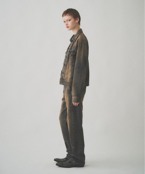 Juha（ユハ）の「RUST SHORT DENIM JACKET（デニムジャケット・メンズ・インディゴブルー/ブラック・4/3）」の3枚目の写真