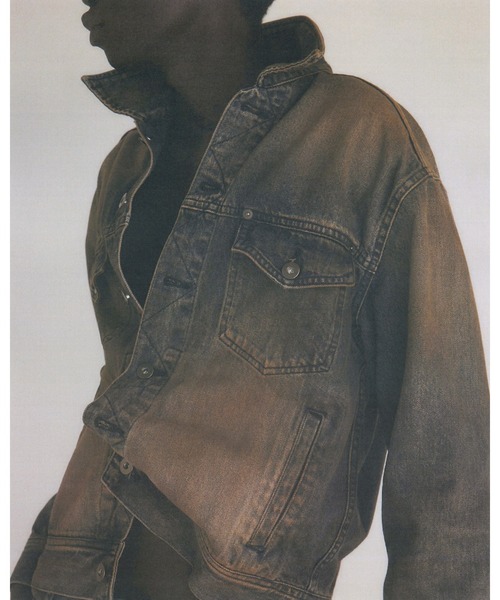 Juha（ユハ）の「RUST SHORT DENIM JACKET（デニムジャケット・メンズ・インディゴブルー/ブラック・4/3）」の8枚目の写真