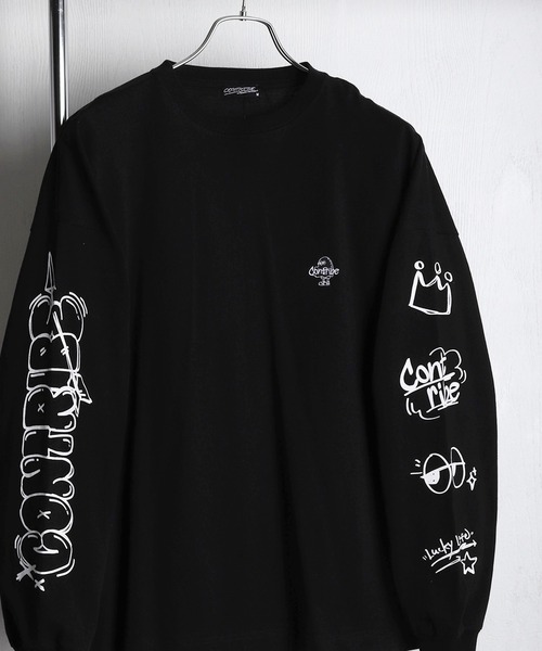 o b a k e ページ おばけ刺繍 袖プリントロンTEE（Tシャツ/カットソー）｜WESTSEA