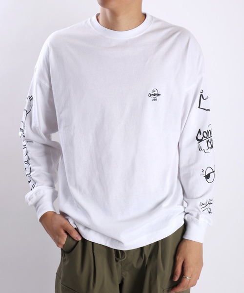 WESTSEA（ウエストシー）の「おばけ刺繍 袖プリントロンTEE（Tシャツ/カットソー・メンズ・ホワイト/ホワイト系その他/ブラック系その他/ブラック・M/L）」の9枚目の写真