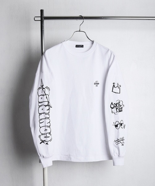 o b a k e ページ おばけ刺繍 袖プリントロンTEE（Tシャツ/カットソー）｜WESTSEA