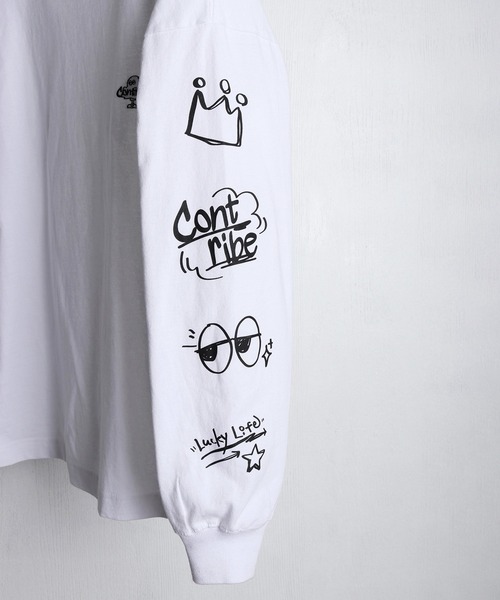 WESTSEA（ウエストシー）の「おばけ刺繍 袖プリントロンTEE（Tシャツ/カットソー・メンズ・ホワイト/ホワイト系その他/ブラック系その他/ブラック・M/L）」の15枚目の写真