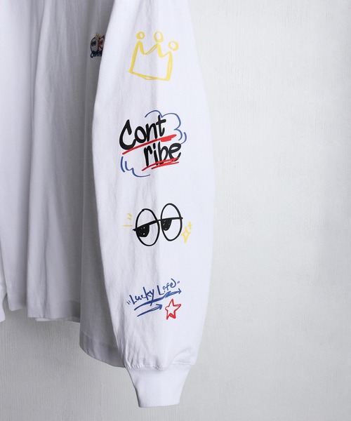 WESTSEA（ウエストシー）の「おばけ刺繍 袖プリントロンTEE（Tシャツ/カットソー・メンズ・ホワイト/ホワイト系その他/ブラック系その他/ブラック・M/L）」の19枚目の写真