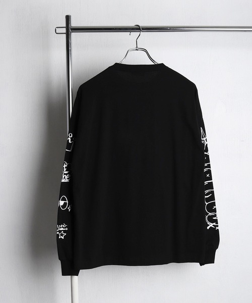 WESTSEA（ウエストシー）の「おばけ刺繍 袖プリントロンTEE（Tシャツ/カットソー・メンズ・ホワイト/ホワイト系その他/ブラック系その他/ブラック・M/L）」の22枚目の写真