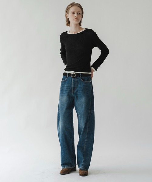 canal jean BLUE BRICK low loose デニム canal jean BLUE BRICK low loose デニム