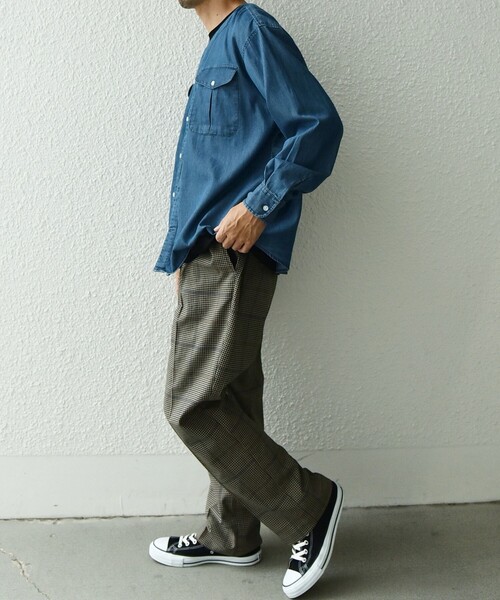 SHIPS any（シップス エニィ）の「SHIPS any: 〈洗濯機可能〉5oz ライト デニム ダブルポケット ワーク シャツ カーディガン（シャツ/ブラウス・メンズ・ライトブルー/ネイビー/ブルー・MEDIUM/LARGE/X-LARGE）」の10枚目の写真