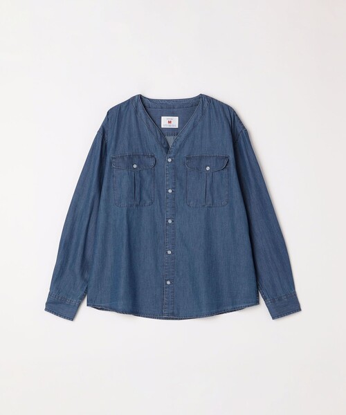 SHIPS any（シップス エニィ）の「SHIPS any: 〈洗濯機可能〉5oz ライト デニム ダブルポケット ワーク シャツ カーディガン（シャツ/ブラウス・メンズ・ライトブルー/ネイビー/ブルー・MEDIUM/LARGE/X-LARGE）」の19枚目の写真