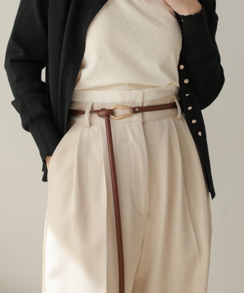 Bab（バブ）の「ニュアンスモチーフベルト（ベルト・レディース・ブラウン/グリーン/アイボリー/ブラック/グレイッシュベージュ・ONESIZE）」の3枚目の写真