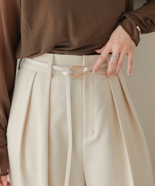 Bab（バブ）の「ニュアンスモチーフベルト（ベルト・レディース・ブラウン/グリーン/アイボリー/ブラック/グレイッシュベージュ・ONESIZE）」の9枚目の写真