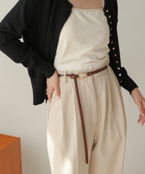 Bab（バブ）の「ニュアンスモチーフベルト（ベルト・レディース・ブラウン/グリーン/アイボリー/ブラック/グレイッシュベージュ・ONESIZE）」の17枚目の写真