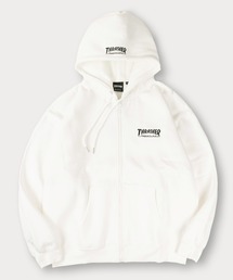 【70】【THRASHER/スラッシャー】フロント&フード ワンポイント刺繍 裏起毛 ジップパーカー