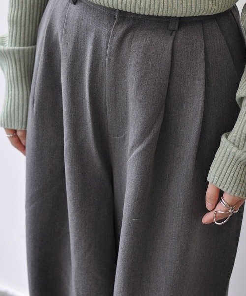 Meli rich（メリーリッチ）の「タックカーブスラックス（スラックス・レディース・グレー/チャコールグレー/ブラック/ベージュ・FREE）」の19枚目の写真