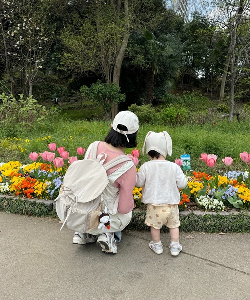 INTER FACTORY（インターファクトリー）の「ちょこび - マザーズリュック made in INTER FACTORY（バックパック/リュック・レディース・ブラック/アイボリー/ベージュ系・FREE）」の16枚目の写真