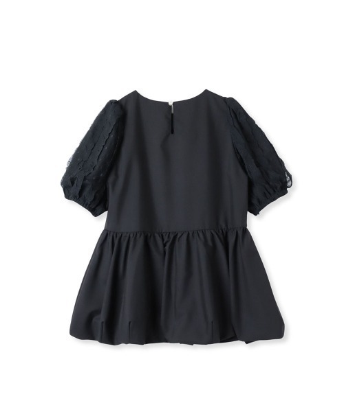 QUEENS COURT（クイーンズコート）の「袖チュールバルーンチュニック≪洗濯機で洗える≫（チュニック・レディース・ホワイト/グリーン/ブラック・M）」の17枚目の写真