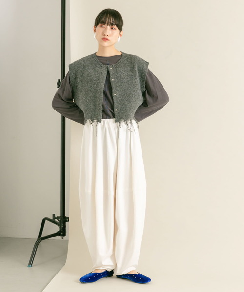 KBF(ケイビーエフ)の「ダメージショートベスト(ベスト・レディース・イエロー/グレー・ONE)」の21枚目の写真