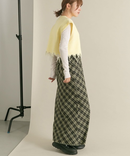 KBF(ケイビーエフ)の「ダメージショートベスト(ベスト・レディース・イエロー/グレー・ONE)」の22枚目の写真