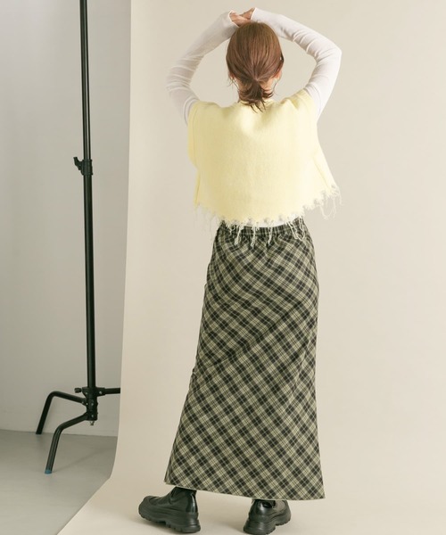 KBF(ケイビーエフ)の「ダメージショートベスト(ベスト・レディース・イエロー/グレー・ONE)」の12枚目の写真