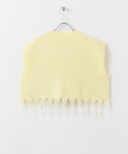 KBF(ケイビーエフ)の「ダメージショートベスト(ベスト・レディース・イエロー/グレー・ONE)」の13枚目の写真