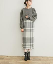 ITEMS URBANRESEARCH | チェックワンピース×クロップドニットセット(ワンピース)