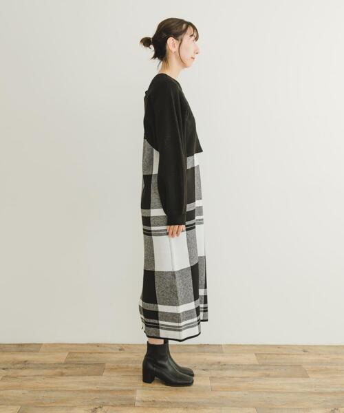 ワンピース　まとめ売り　75点セット！ GRL グレイル | チェックニットワンピースを紹介するよ