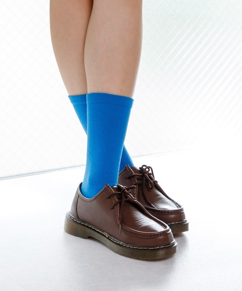 rasox(ラソックス)の「rasox(ラソックス)/ ベーシックシアー・クルー(ソックス/靴下・レディース・カーキ/ロイヤルブルー/ホワイト/コーラルピンク/チャコールグレー/ブラック/レッド/ライム・MEDIUM/SMALL/LARGE)」の1枚目の写真